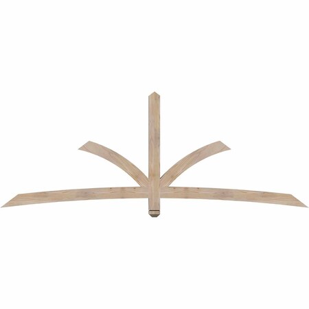 Ekena Millwork Davenport Smooth Timber Gable Bracket, Douglas Fir, 96"W x 36"H x 3 1/2"D x 3 1/2"F, 9/12 Pitch GBW096X36X0404DAV00SDF